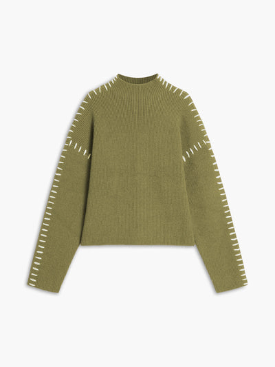 Shift The Focus Oversized Mock Neck Trui