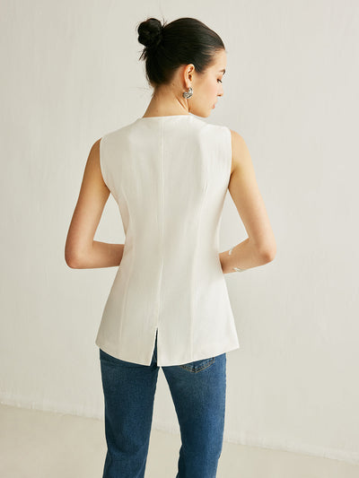 Detail of Sleeveless Tank Top Button