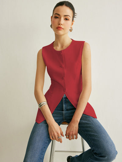 Detail of Sleeveless Tank Top Button
