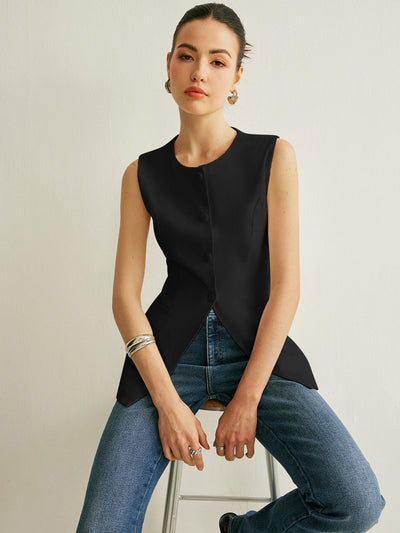 Detail of Sleeveless Tank Top Button