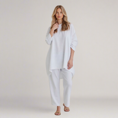Silvia | Complete in artisanal linen and cotton