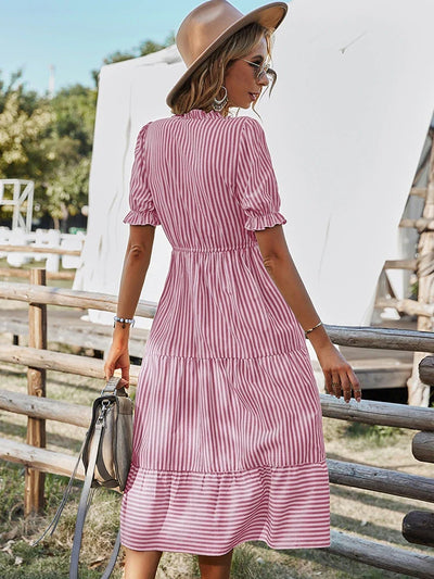 Striped Tassel Midi