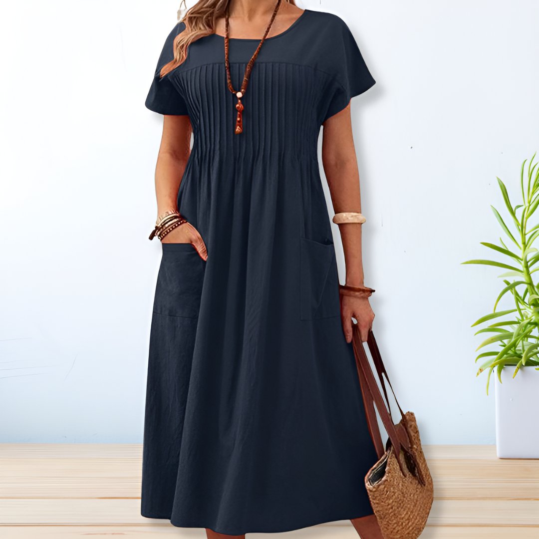 Elegant Dress with Pockets