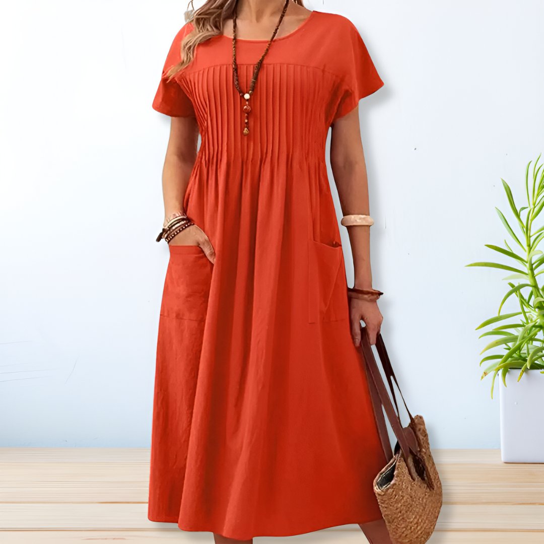 Elegant Dress with Pockets