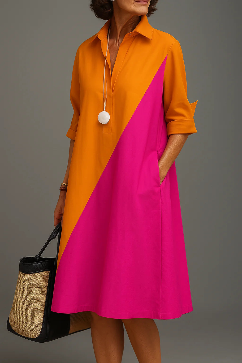 Helene - Elegant Midi Dress for Effortless Sophistication