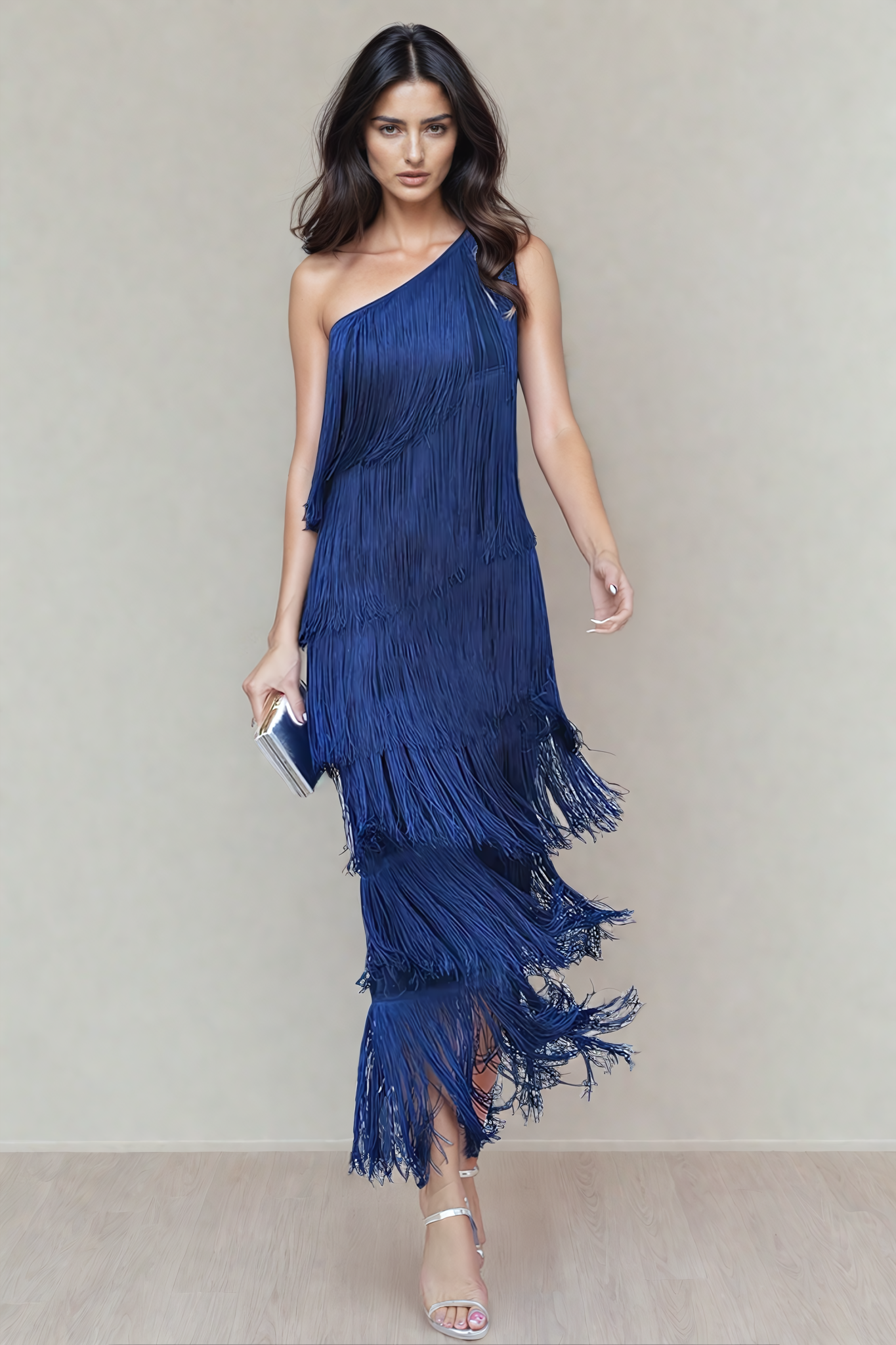 Laura - Long Dress with Fringes
